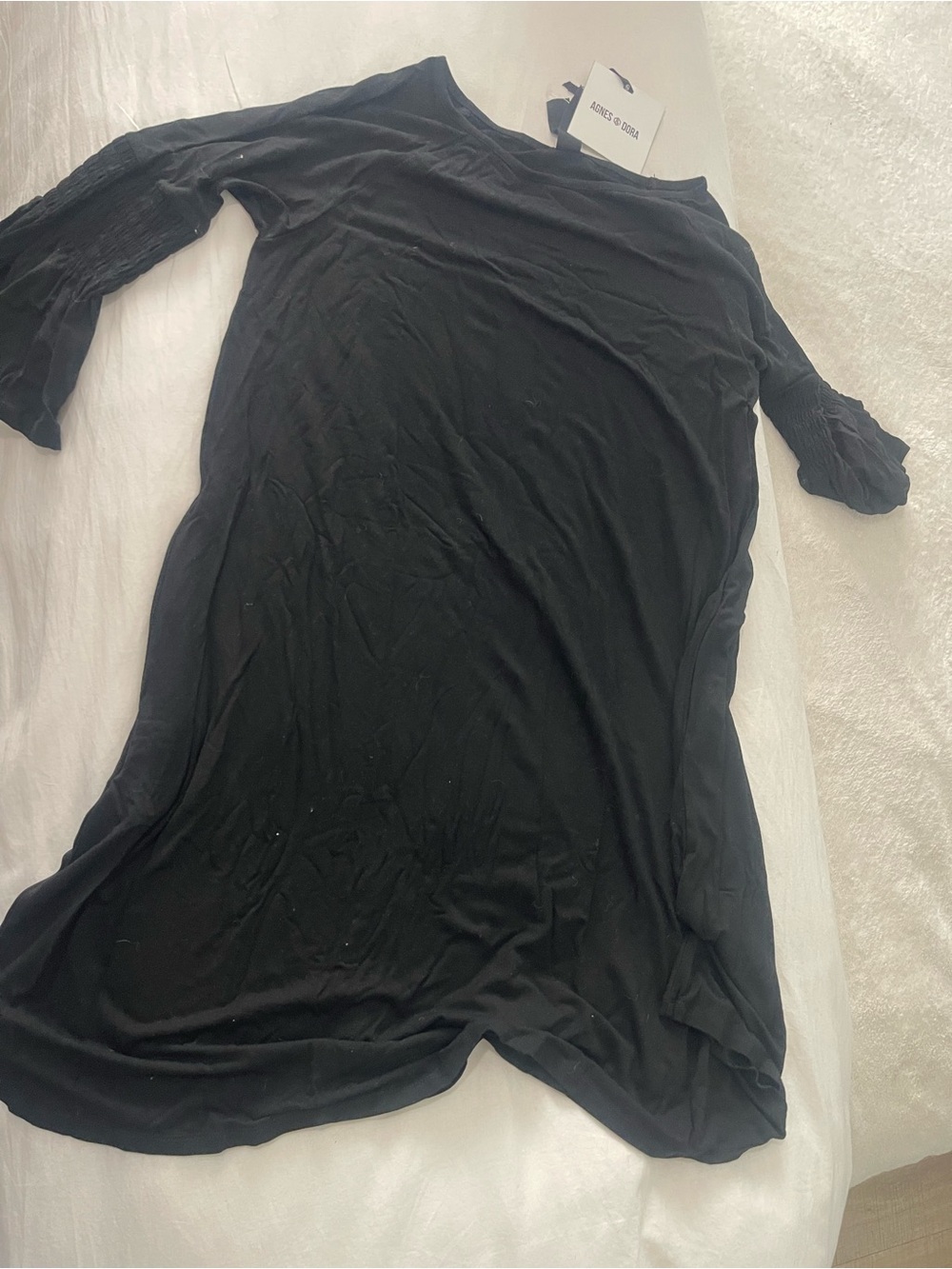 Apostrophe Black 3/4 Sleeve Tunic Top